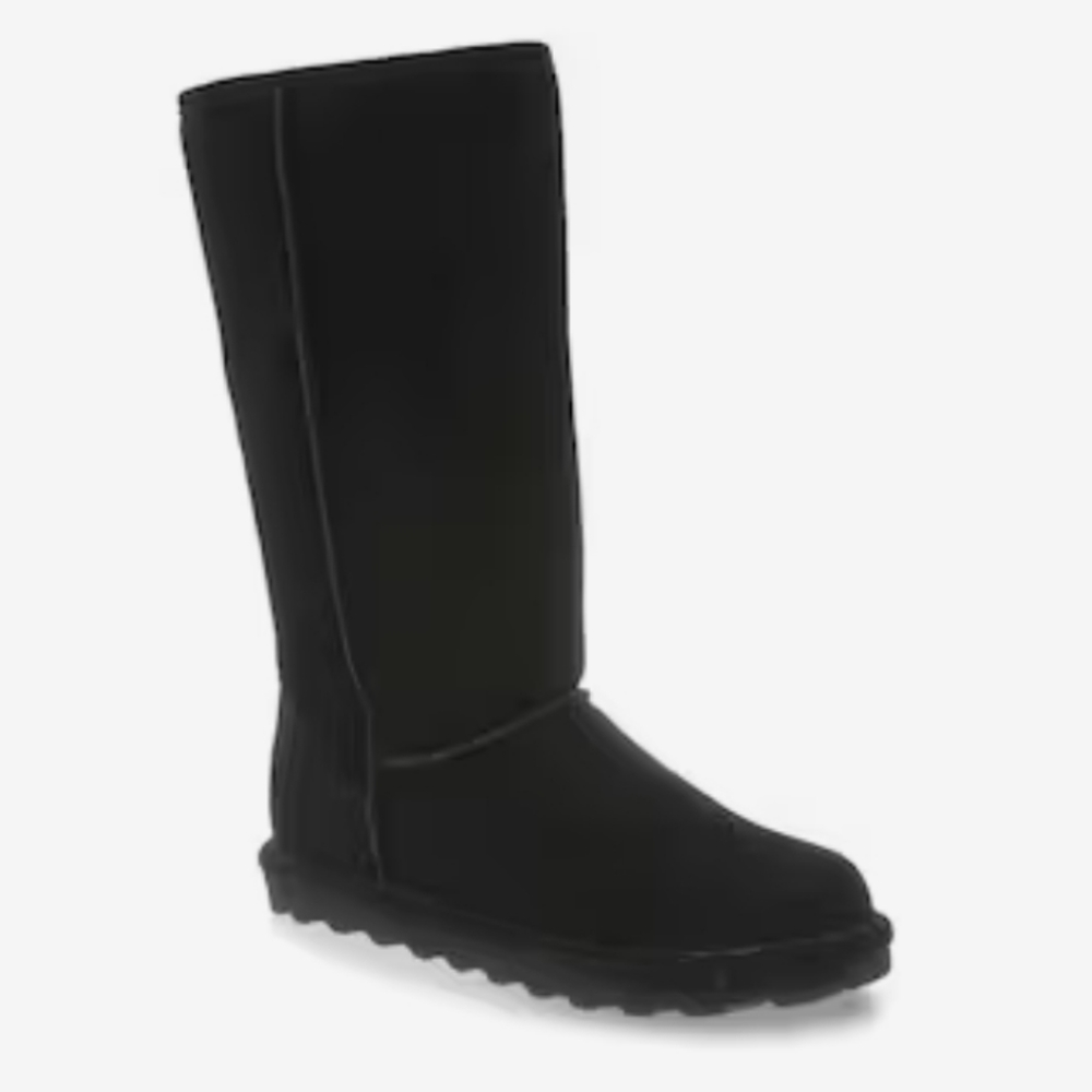 BEARPAW Elle Tall Women's Black Suede Boots Size 5 - Picture 2 of 9